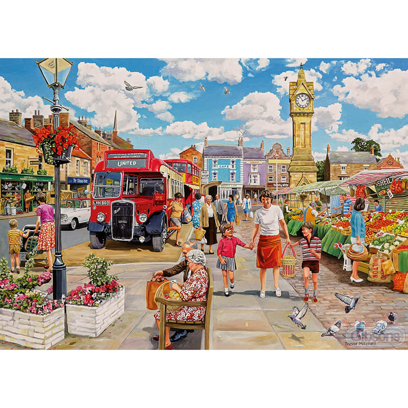 Clocktower Market By Trevor Mitchell 1000pc Puzzle