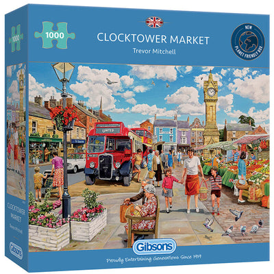 Clocktower Market By Trevor Mitchell 1000pc Puzzle
