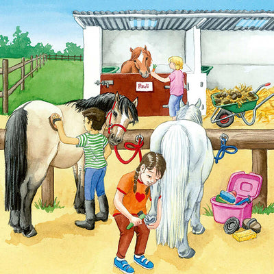 A Day at the Stables 3x49pcs Puzzle