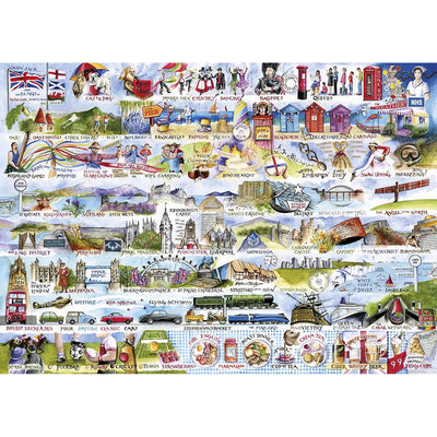 Cream Teas & Queuing By Val Goldfinch 1000pc Puzzle