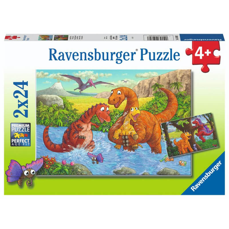 Dinosaurs At Play 2x24pcs Puzzle