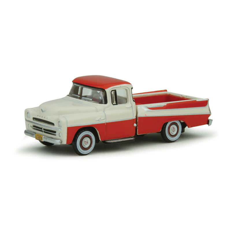 Oxford 1/87 Dodge D100 Sweptside Pickup 1957 (Tropical Coral & Glacier White)