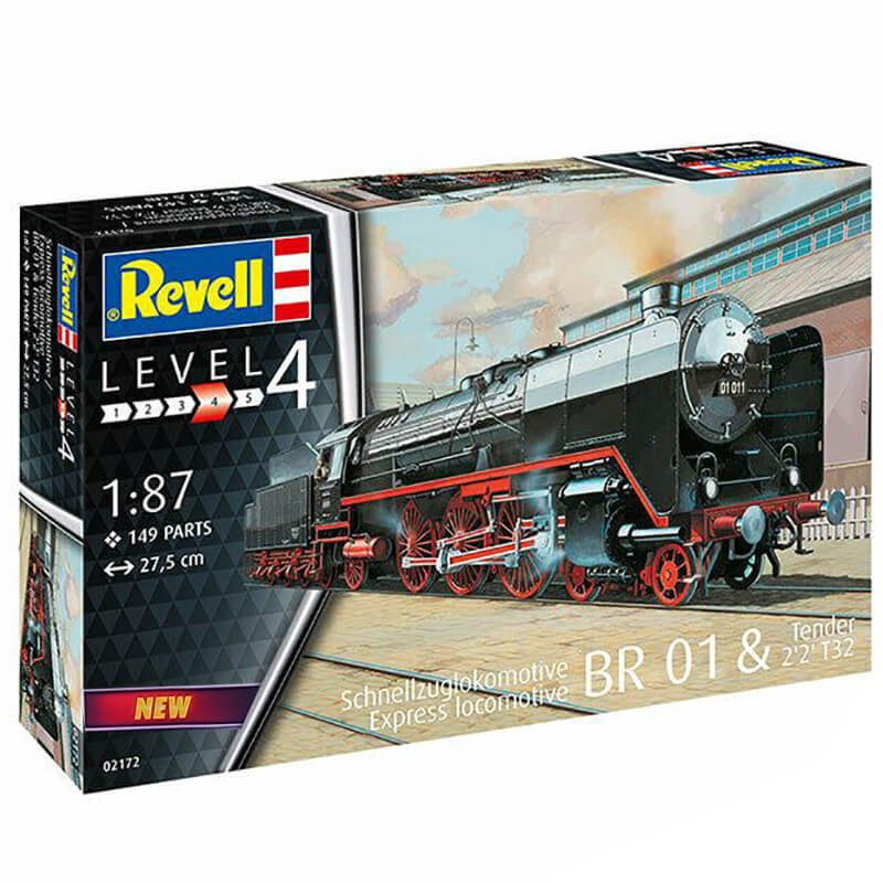 Revell 1/87 Schnellzuglokomotive Express Locomotive BR 01 & Tender 2'2' T32 Kit