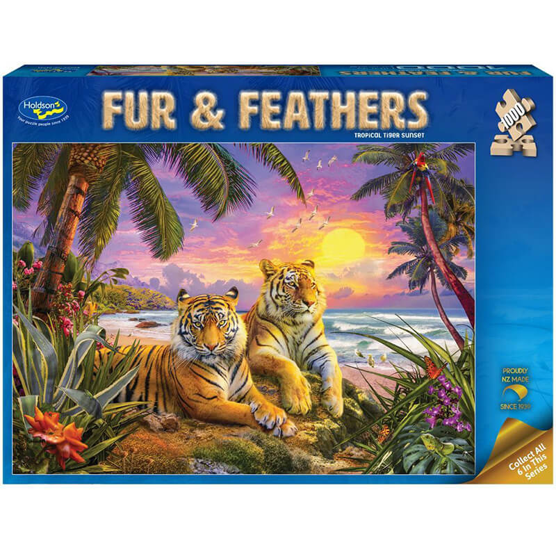 Tropical Tiger Sunset 1000pc Puzzle