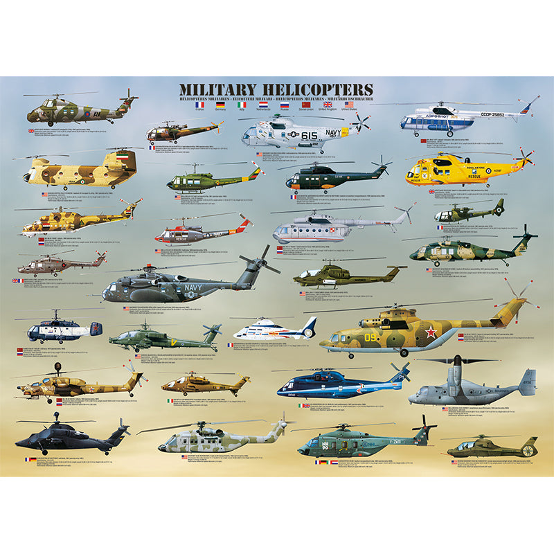 Military Helicopters 1000pc Puzzle