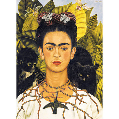 Self-Portrait with Thorn Necklace and Hummingbird by Frida Kahlo 1000pc Puzzle