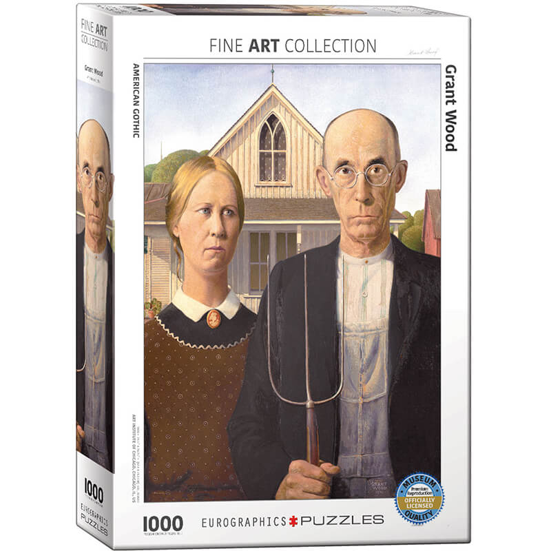 American Gothic by Grant Wood 1000pc Puzzle