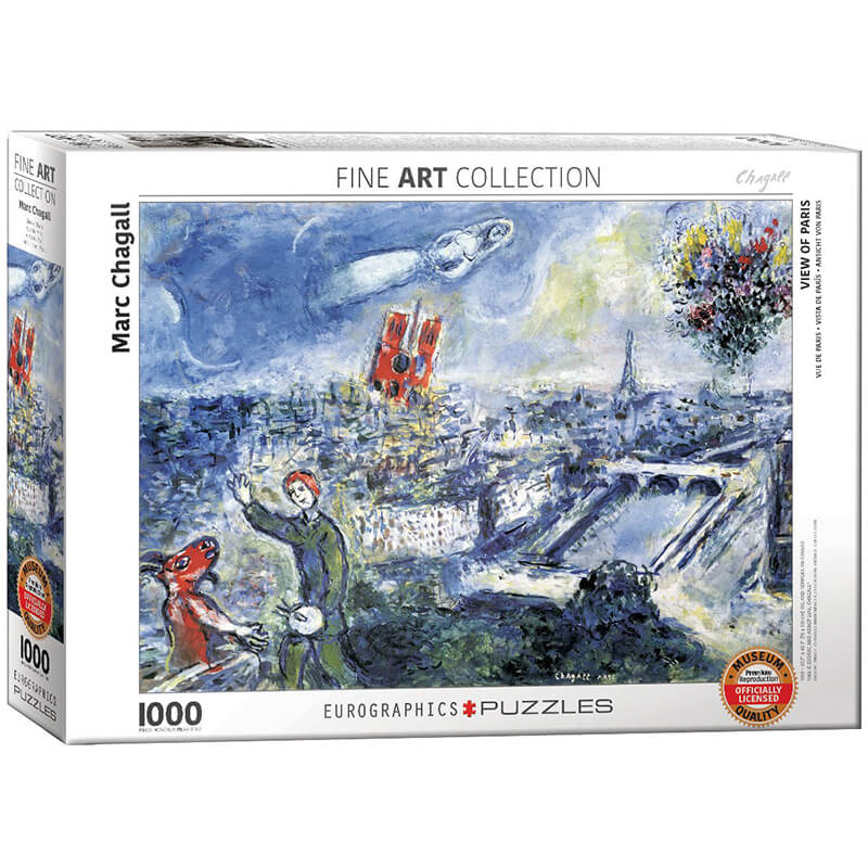 View of Paris by Marc Chagall 1000pc Puzzle