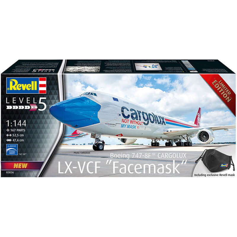 Revell 1/144 Boeing 747-8F Cargolux LX-VCF "Facemask" Kit