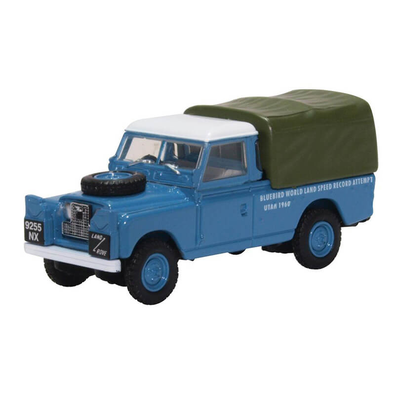 Oxford 1/76 Land Rover Series II LWB Canvas Bluebird Land Speed Record 1960
