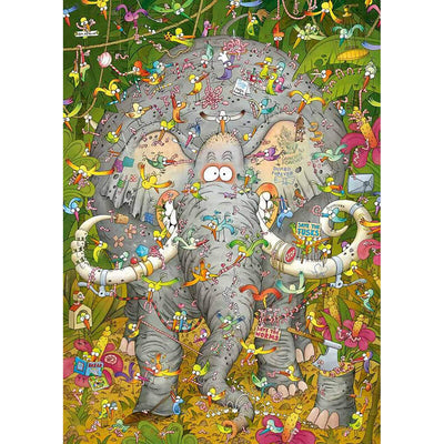 Elephant's Life By Marino Degano 1000pc Puzzle