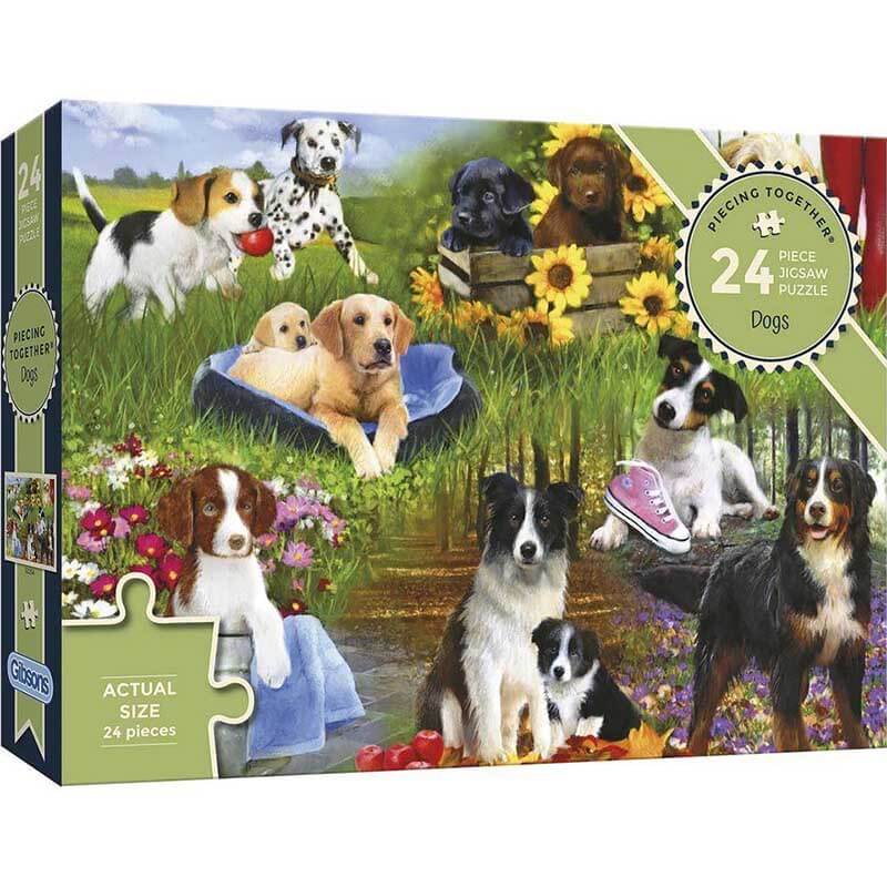 Piecing Together Dogs 24pc Puzzle