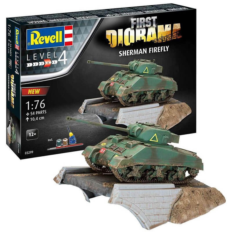 Revell 1/76 First Diorama Sherman Firefly Set Kit