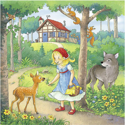 Rapunzel, Little Red Riding Hood and The Frog Prince 3x49pcs Puzzle