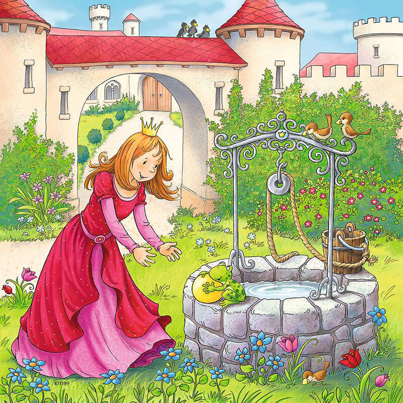 Rapunzel, Little Red Riding Hood and The Frog Prince 3x49pcs Puzzle