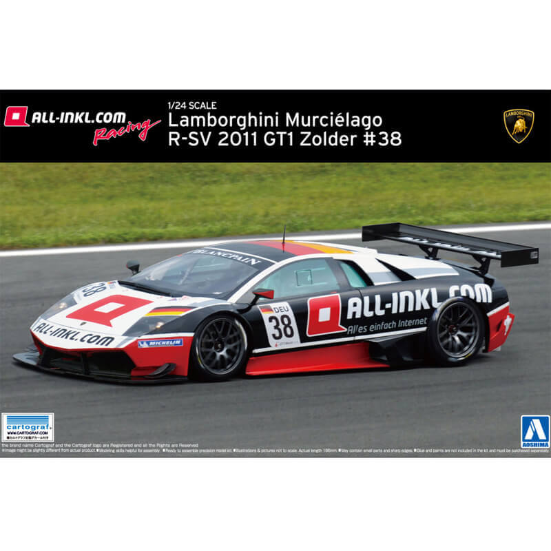 Aoshima 1/24 Lamborghini Murcielago R-SV 2011 GT1 Zolder #38 Kit