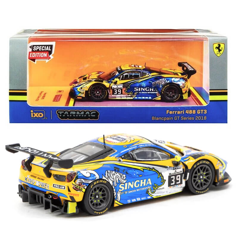 Tarmac Works 1/64 Ferrari 488 GT3 Blancpain GT Series 2018 #39