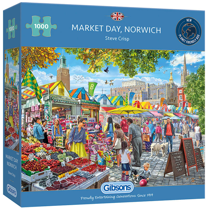 Market Day, Norwich By Steve Crisp 1000pc Puzzle