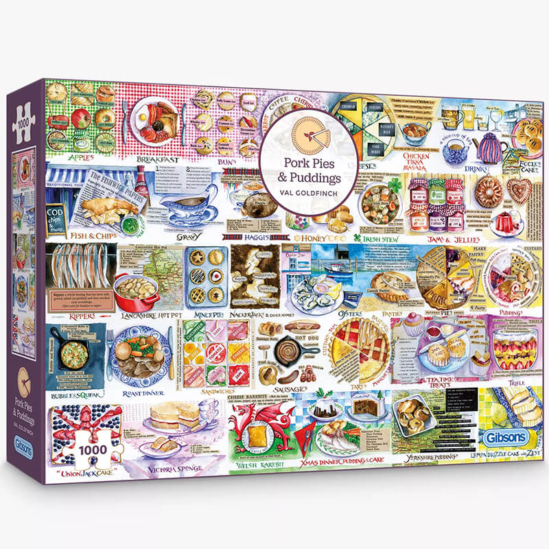 Pork Pies & Puddings By Val Goldfinch 1000pc Puzzle