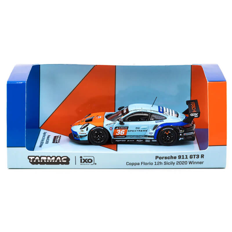 Tarmac Works 1/64 Porsche 911 GT3 R Coppa Florio 12H Sicily 2020 #36 Winner