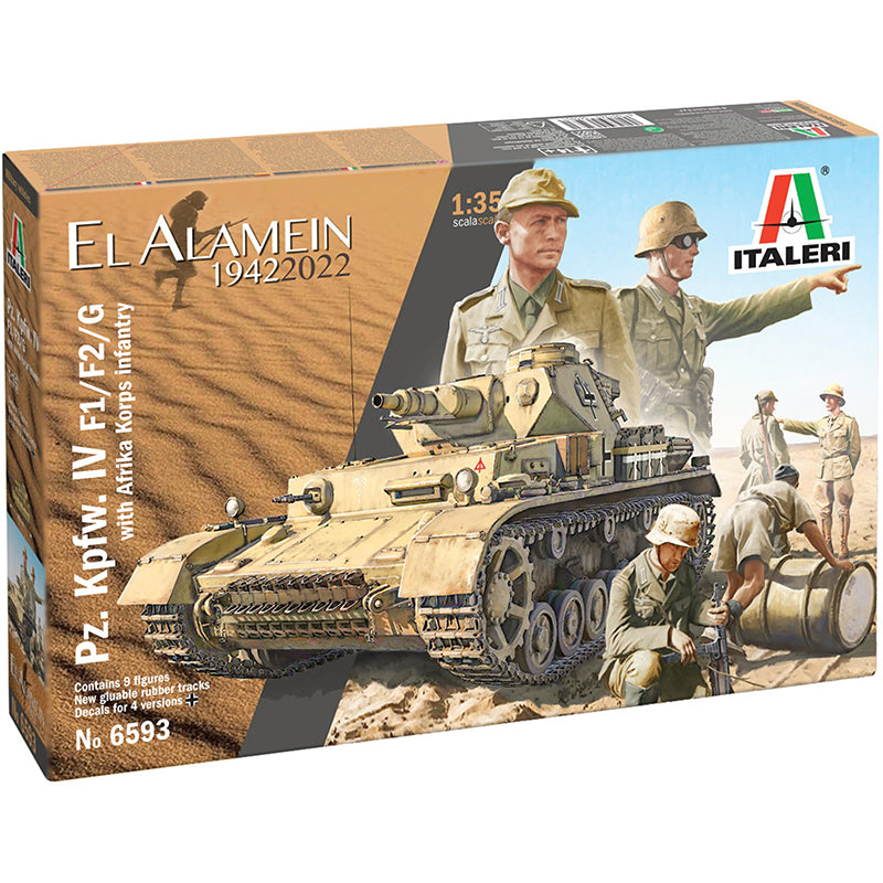 Italeri 1/35 Pz.Kpfw.IV F1/F2/G With Afrika Korps Infantry Kit
