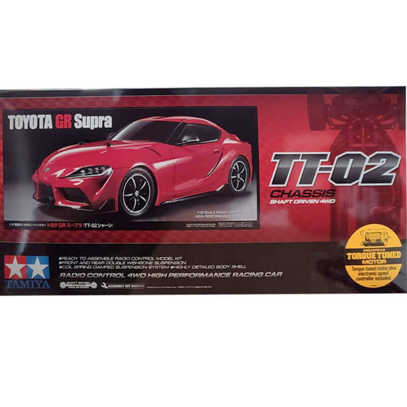 Tamiya 1/10 TT-02 Chassis Toyota GR Supra RC Kit
