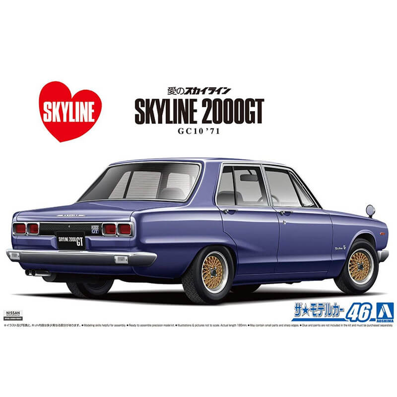 Aoshima 1/24 Nissan Skyline 2000GT GC10 71' Kit