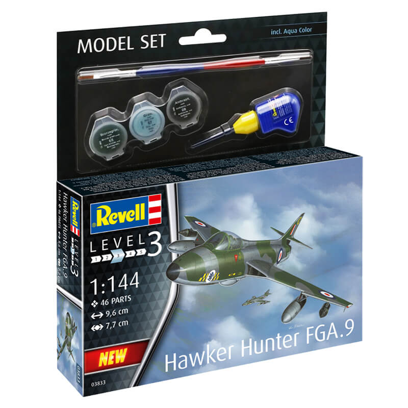 Revell 1/144 Hawker Hunter FGA.9 Model Set Kit