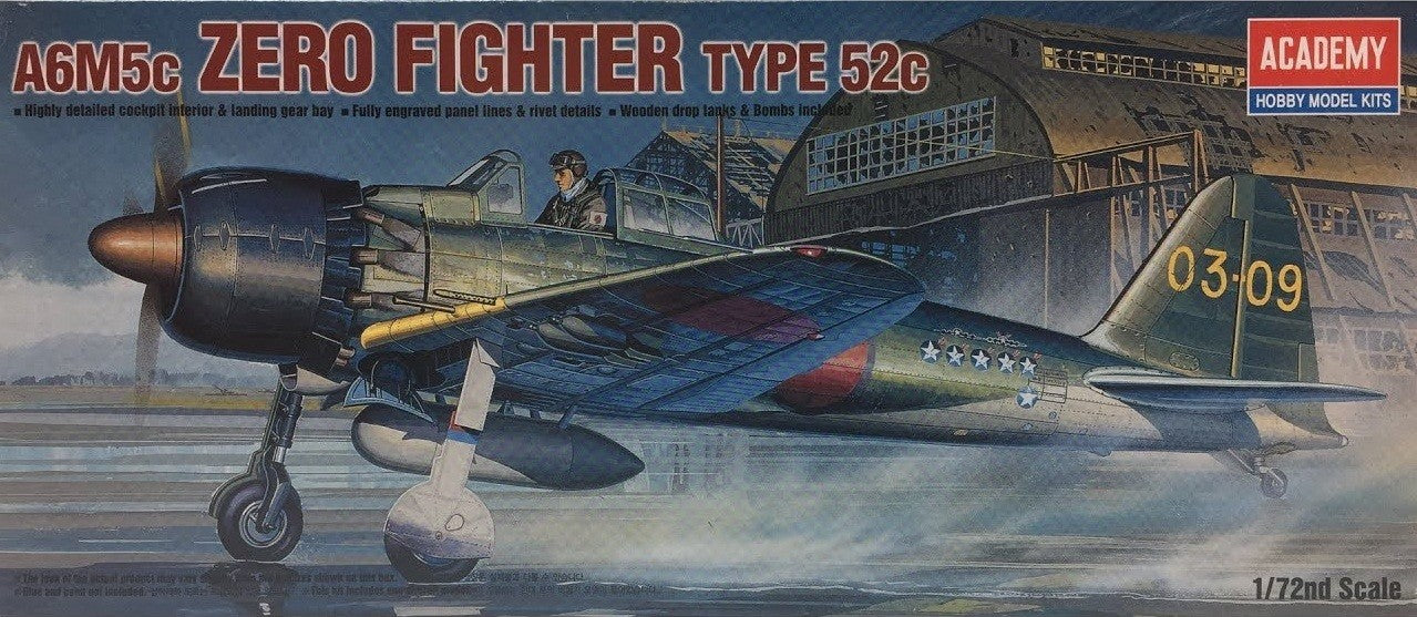 Academy 1/72 A6M5c Zero Fighter Type 52c Kit