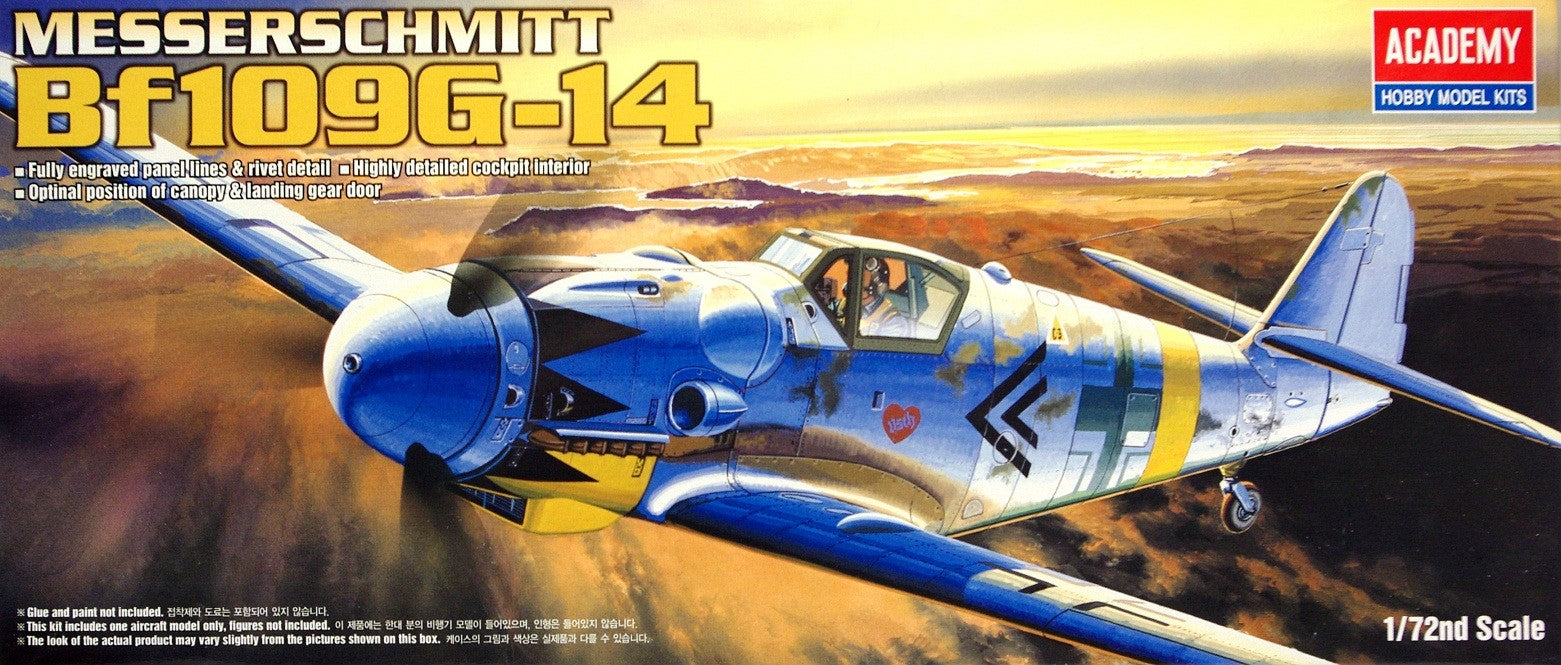 Academy 1/72 Messerschmitt Bf109G-14 Kit ACA-12454