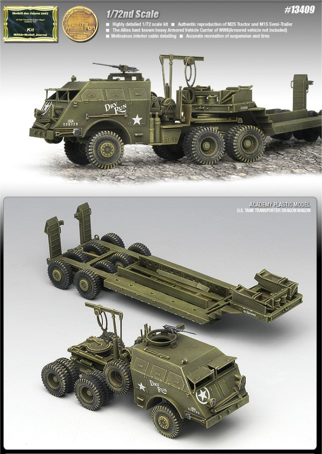 Academy 1/72 U.S Tank Transporter Dragon Wagon Kit