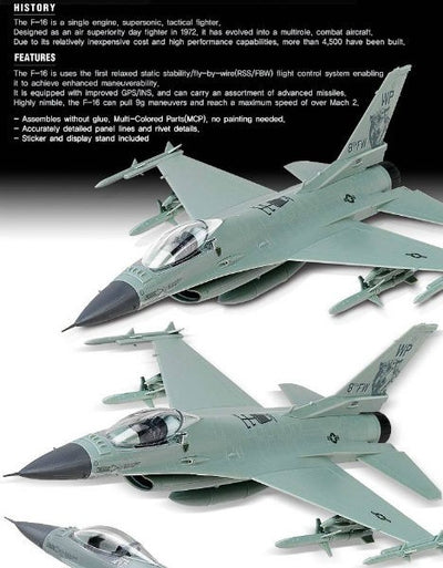 Academy 1/72 USAF F-16C "Multirole Fighter" Kit ACA-12541