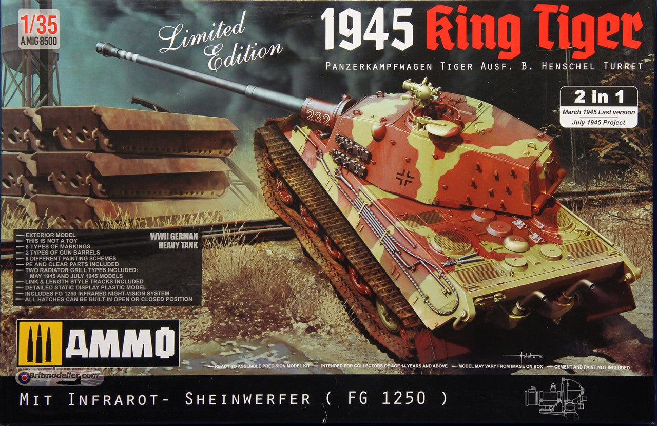 Ammo 1/35 1945 King Tiger Panzerkampfwagen Tiger Ausf.B. Henschuel Turret Kit AMIG8500