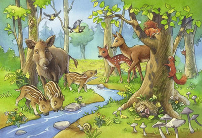 Animals of the Forest by Ute Simon 2x24pcs Puzzle