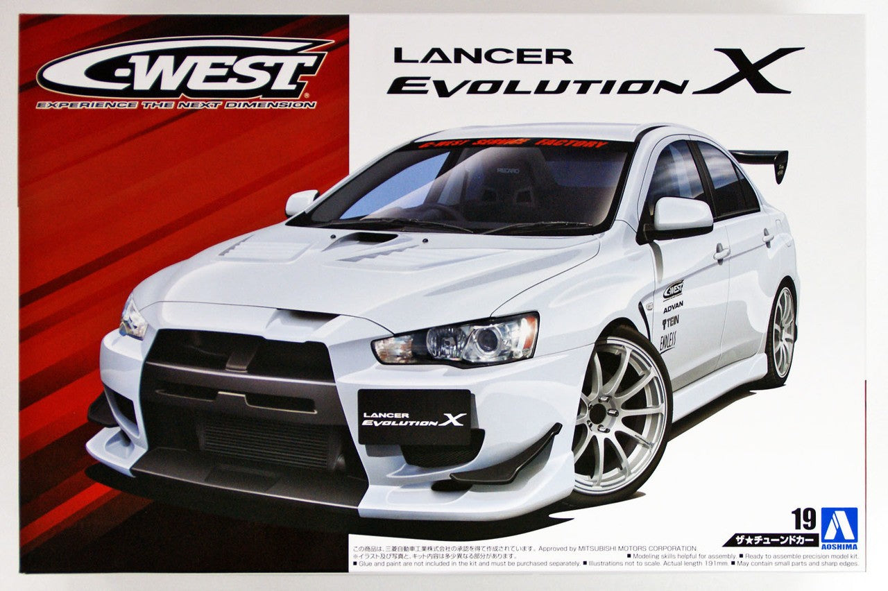 Aoshima 1/24 C-West Lancer Evolution X '07 Kit