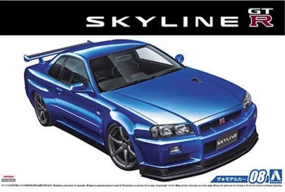 Aoshima 1/24 Nissan BNR34 Skyline GT-R V-Spec II 2002 Kit A005159