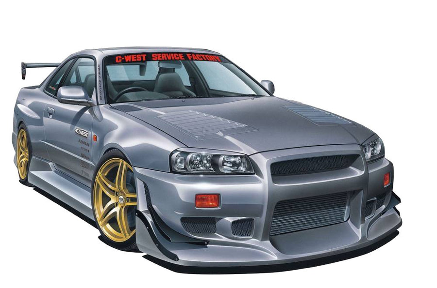 Aoshima 1/24 Nissan C-West R34 Skyline GT-R Kit A004101