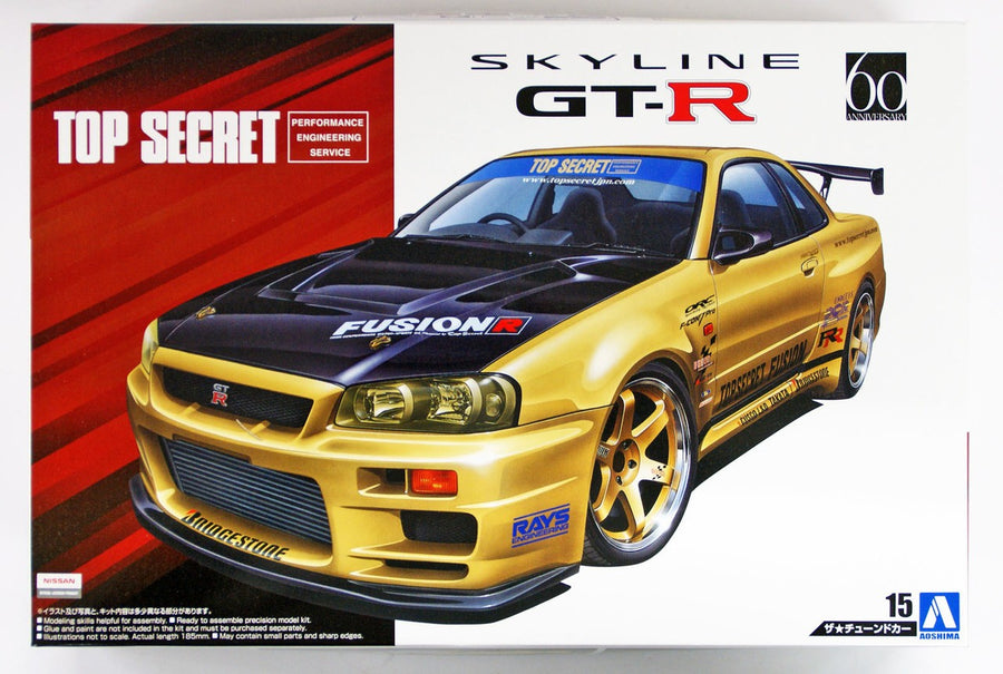 Aoshima 1/24 Top Secret BNR 34 Skyline GT-R '02 Kit
