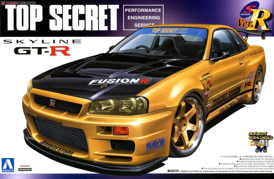 Aoshima 1/24 Top Secret R34 GT-R Kit A004172