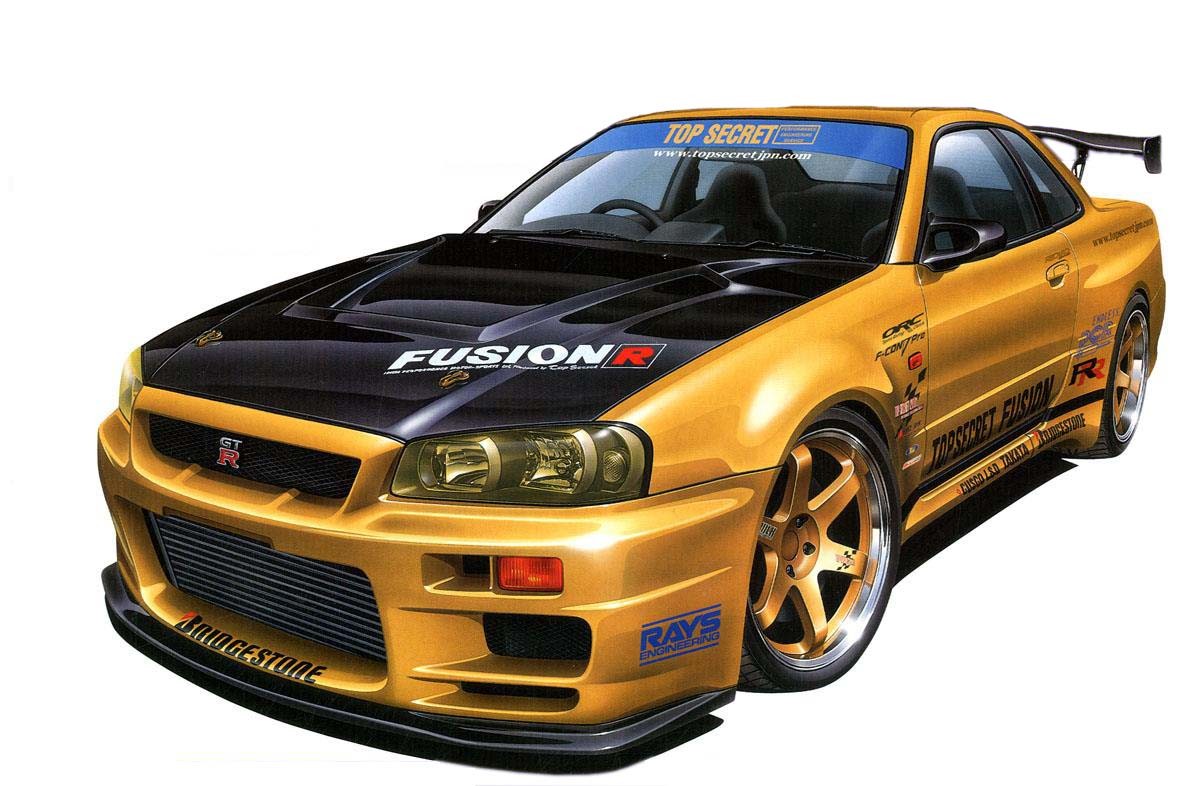 Aoshima 1/24 Top Secret R34 GT-R Kit A004172
