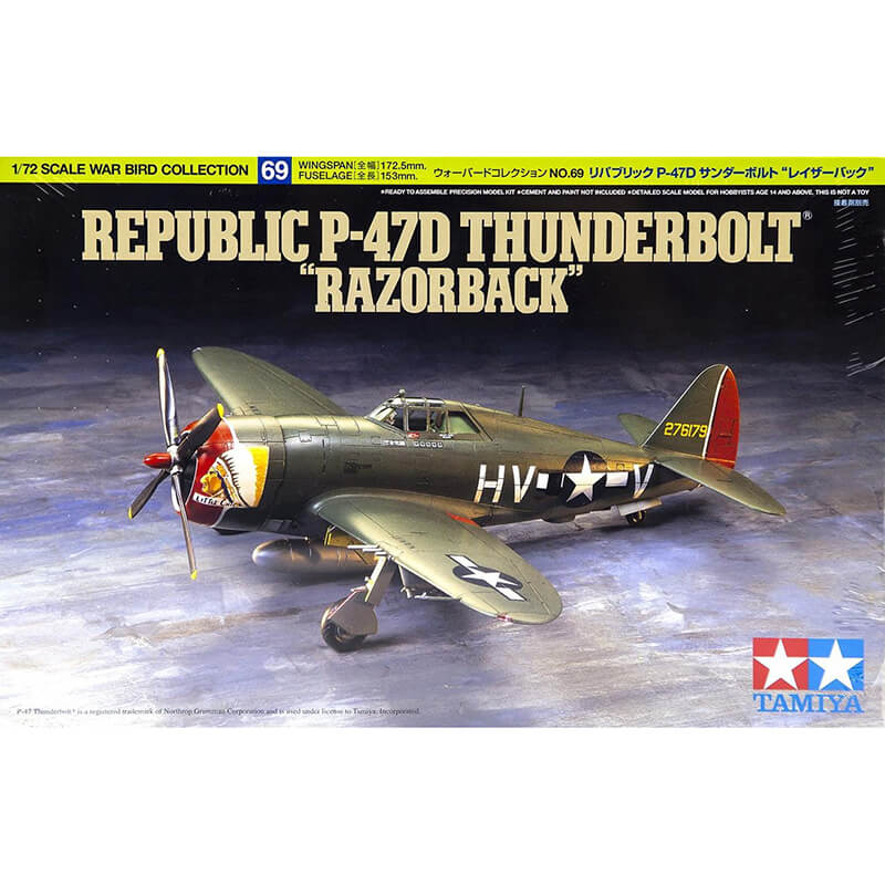 Tamiya 1/72 Republic P-47D Thunderbolt "Razorback" Kit
