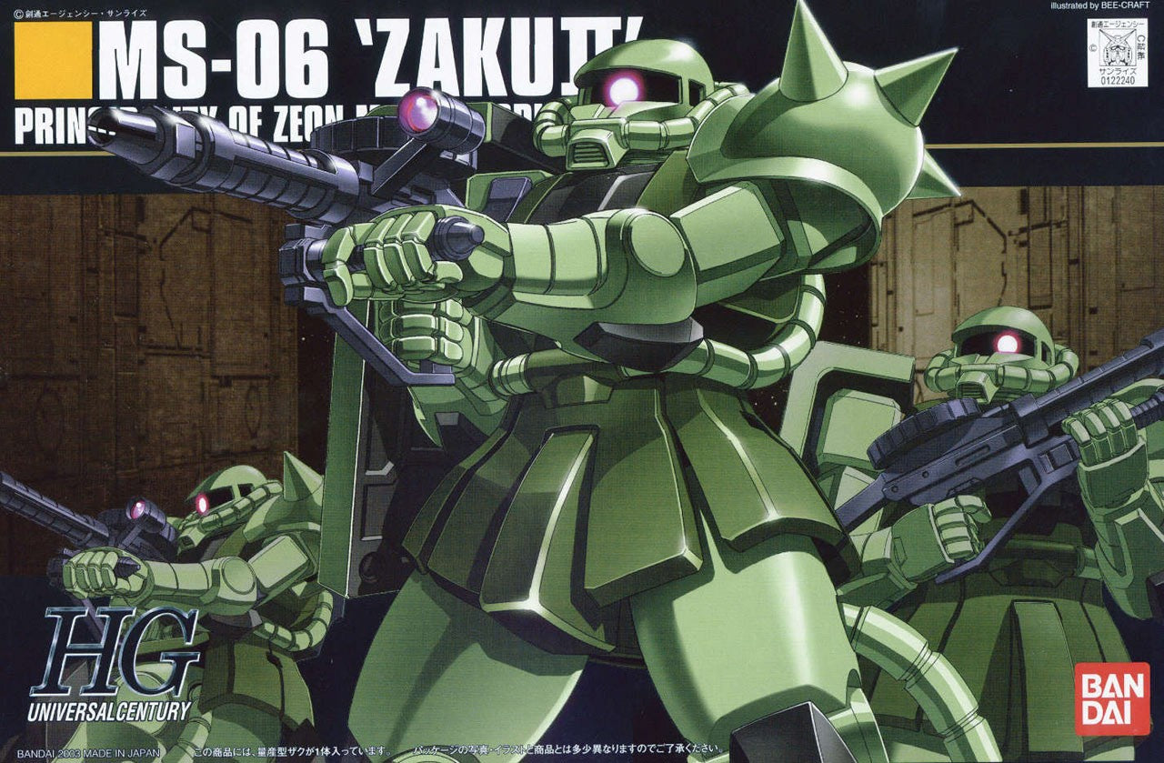 Bandai 1/144 HG MS-06 Zaku II Kit