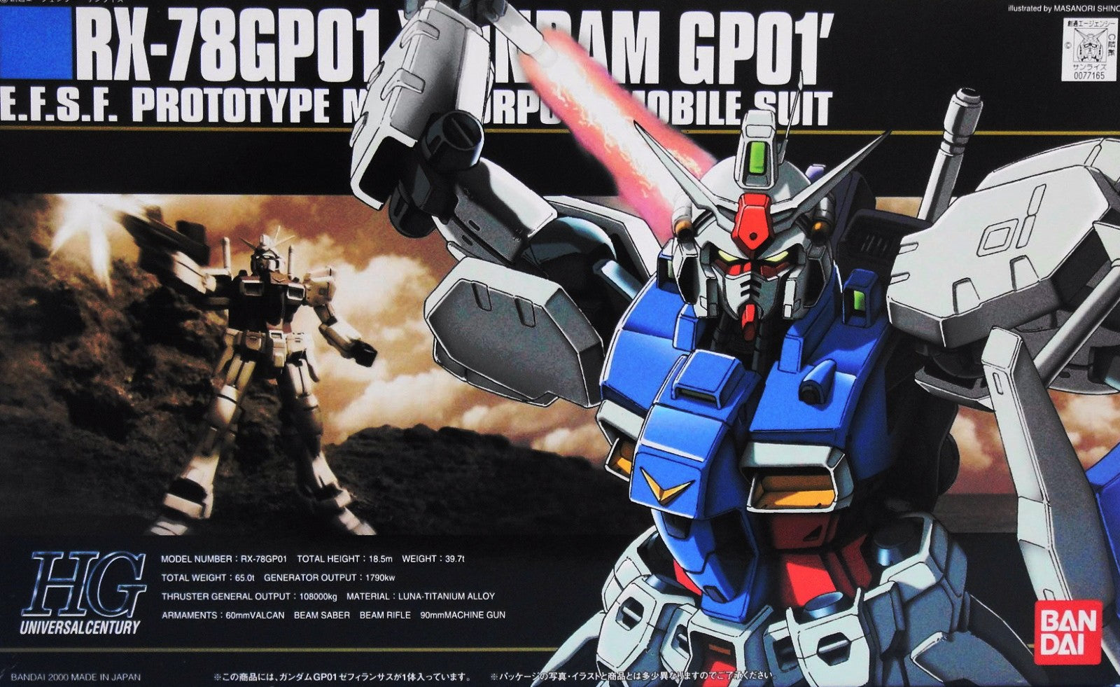 Bandai 1/144 HG RX-78GP01 Gundam GP01 Kit
