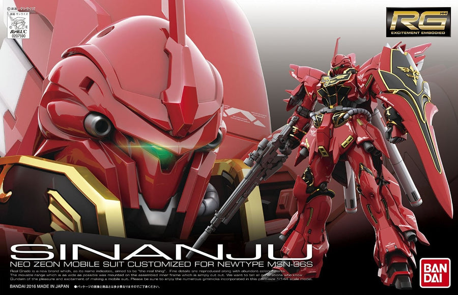 Bandai 1/144 RG MSN-06S Sinanju Kit