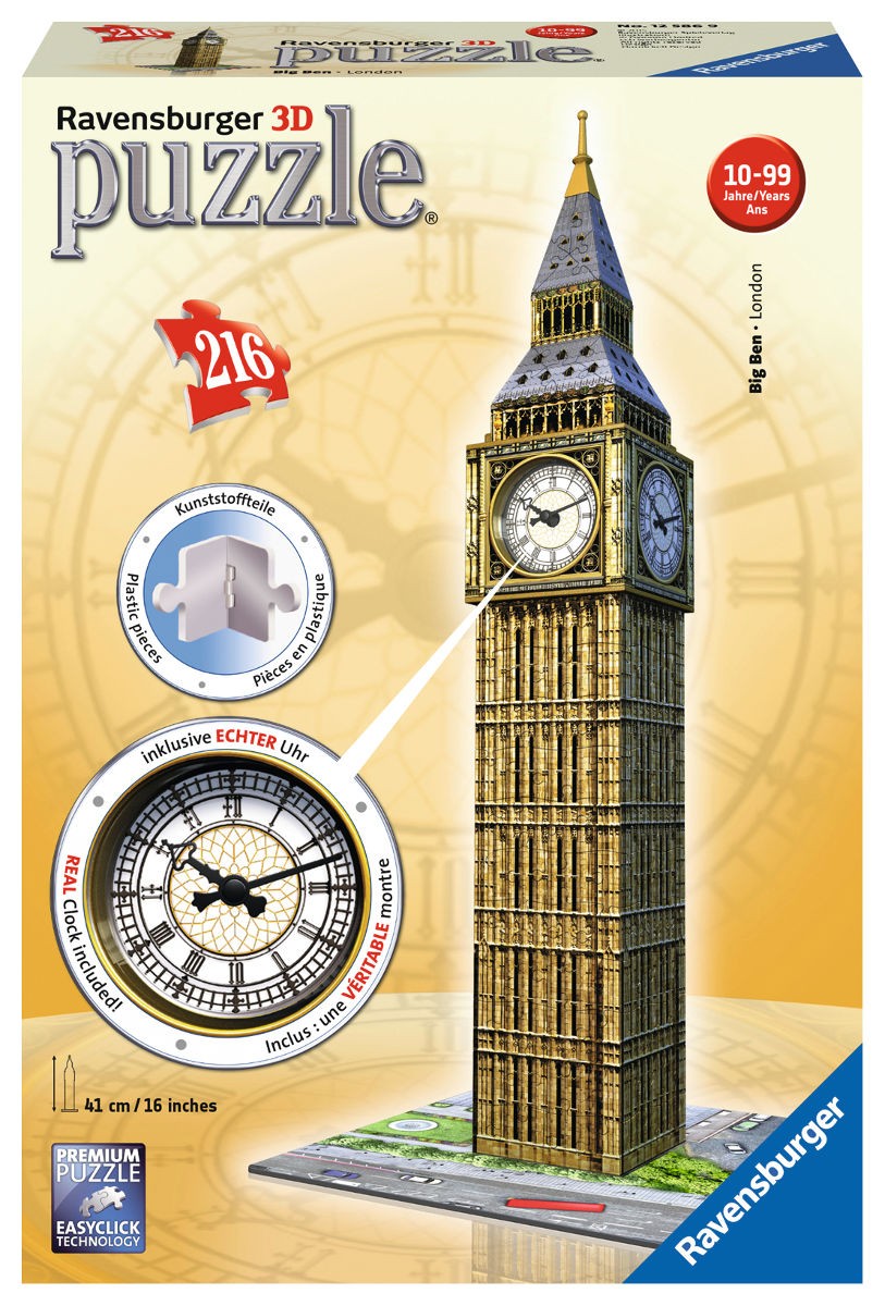 Big Ben London with Real Clock 216pcs 3D Puzzle
