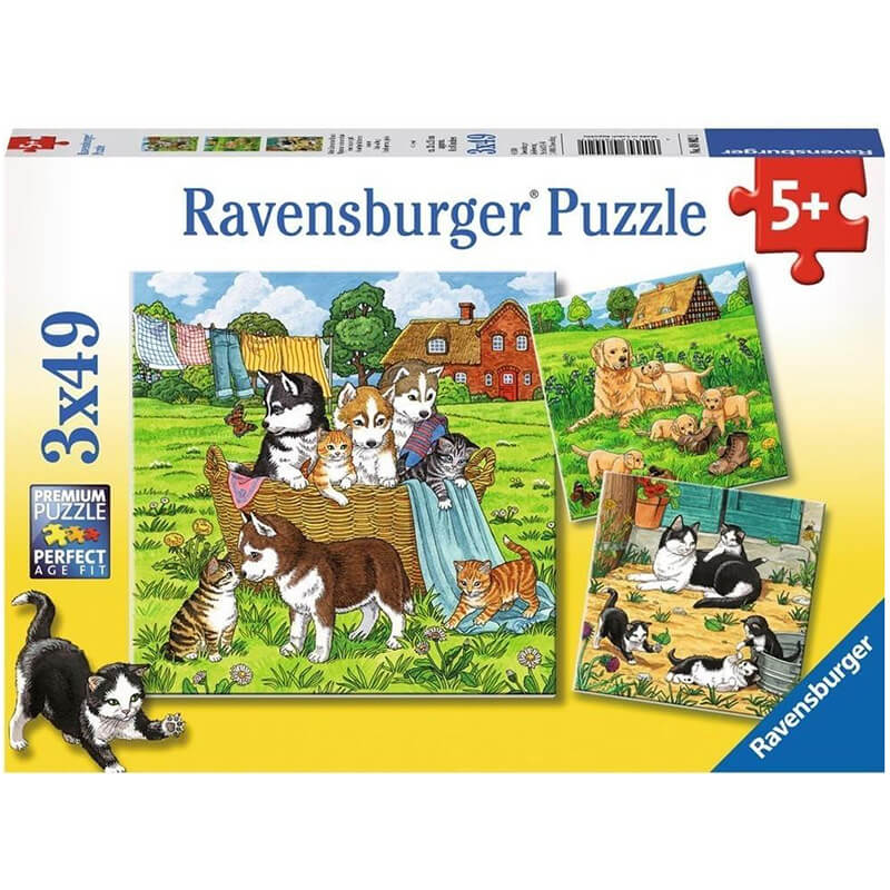 Cats & Dogs by Caryad 3x49pcs Puzzle