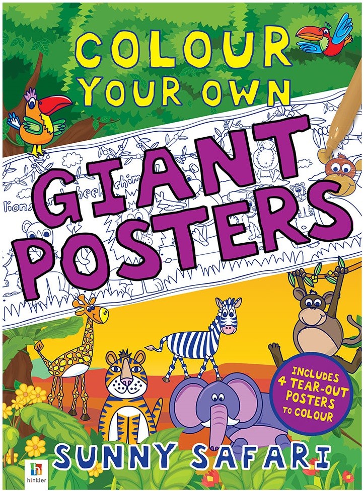 Colour Your Own Giant Posters: Sunny Safari