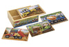Construction Vehicles 4x12pcs Wooden Jigsaw Puzzles
