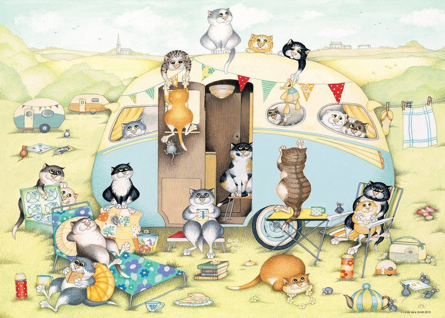 Crazy Cats... At the Caravan by Linda Jane Smith 1000pcs Puzzle