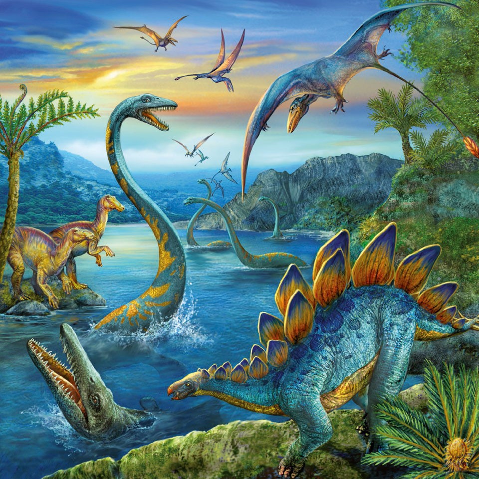 Dinosaur Fascination by Silvia Christoph 3x49pcs Puzzle